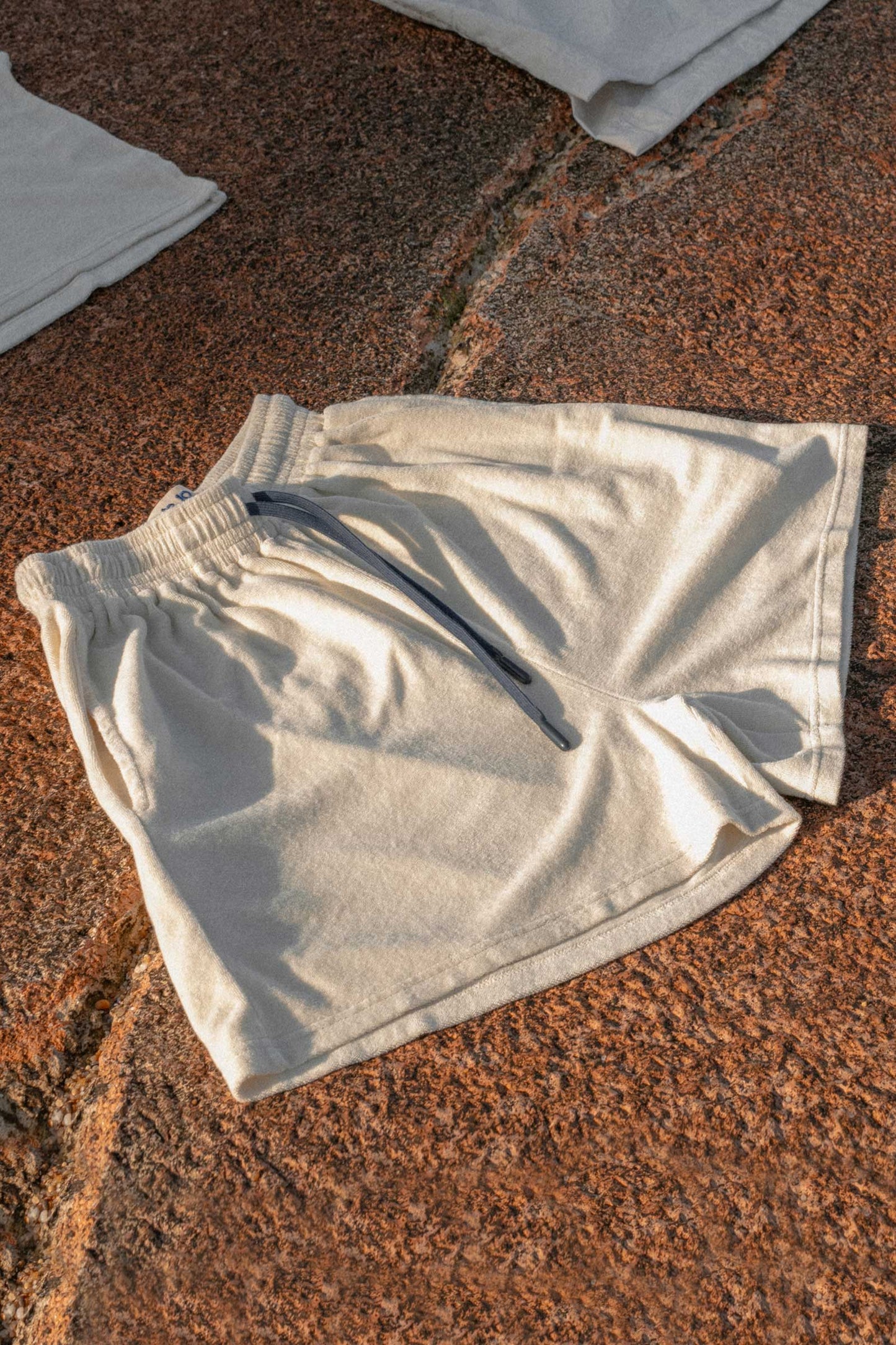 10 to 10 Cotton shorts in beige  colour with blue cord