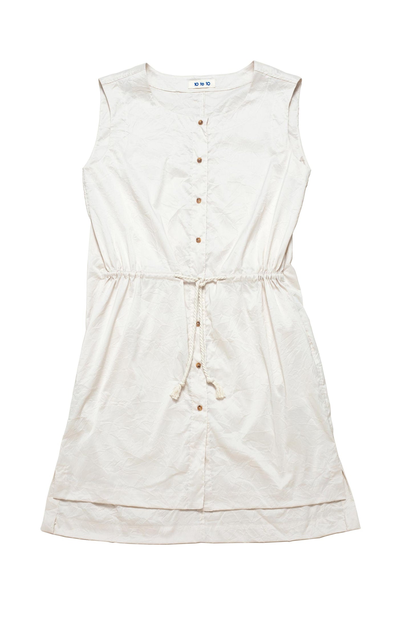 10 to 10 wrinkled cotton beach dress