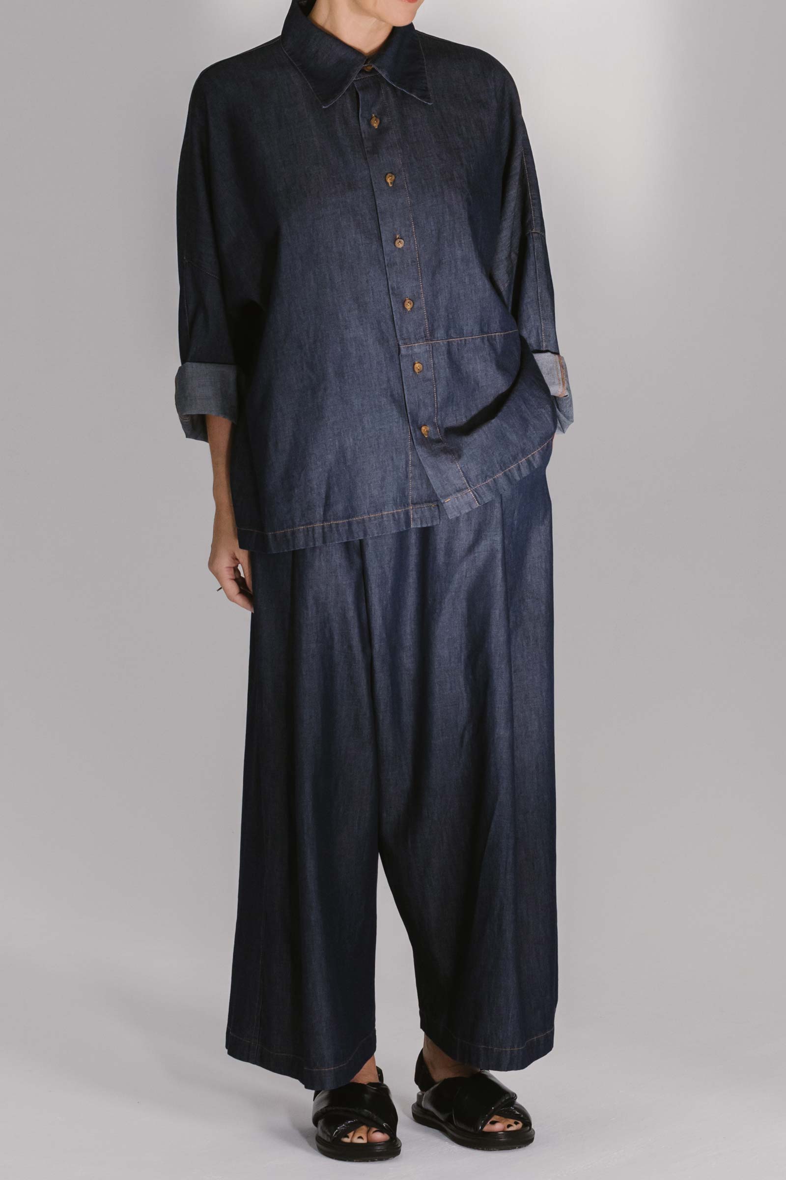  10 to 10 denim trousers and shirt