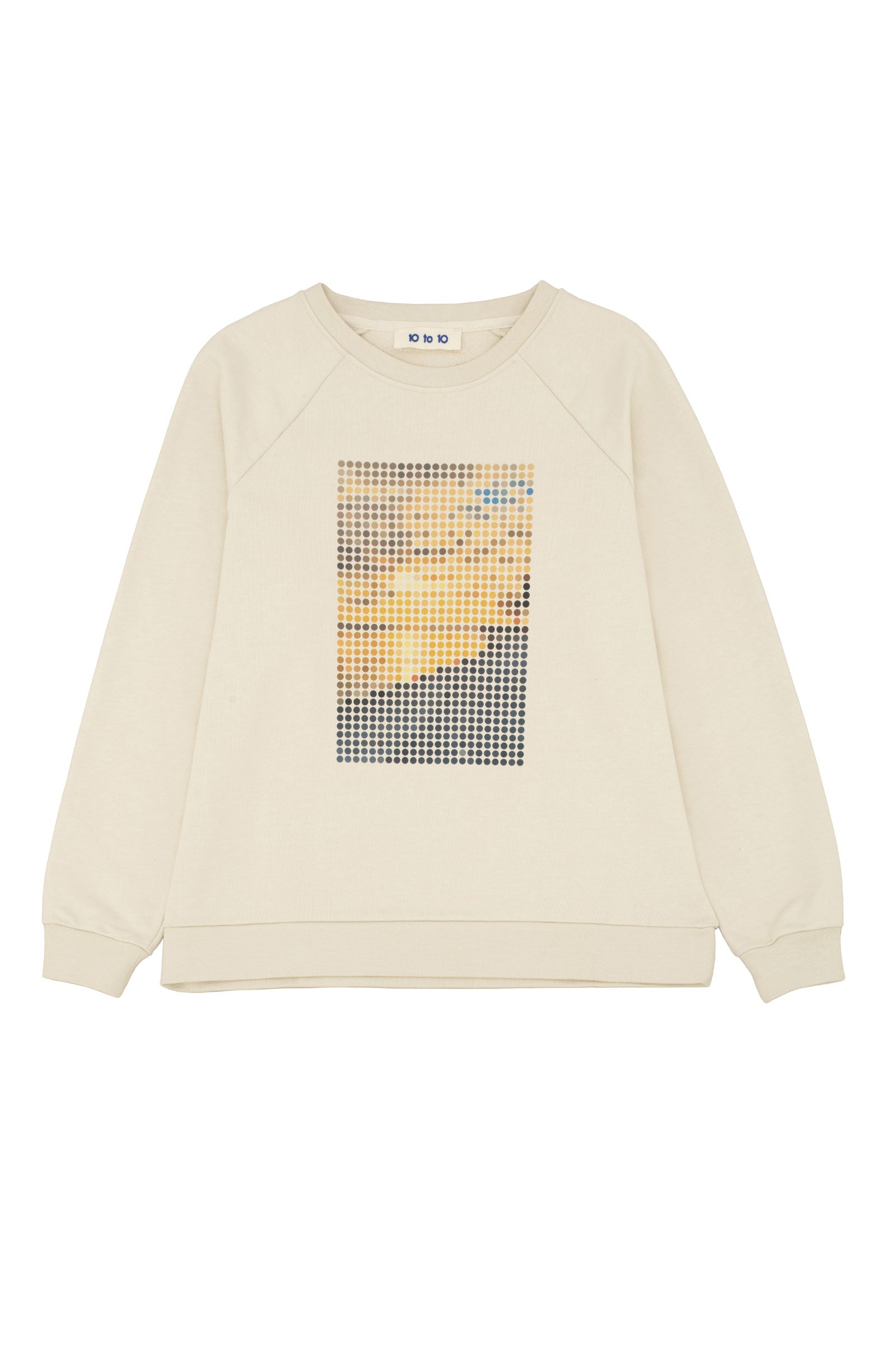 10 to 10 Unisex sweatshirt with Dots print representing a sunset by the sea